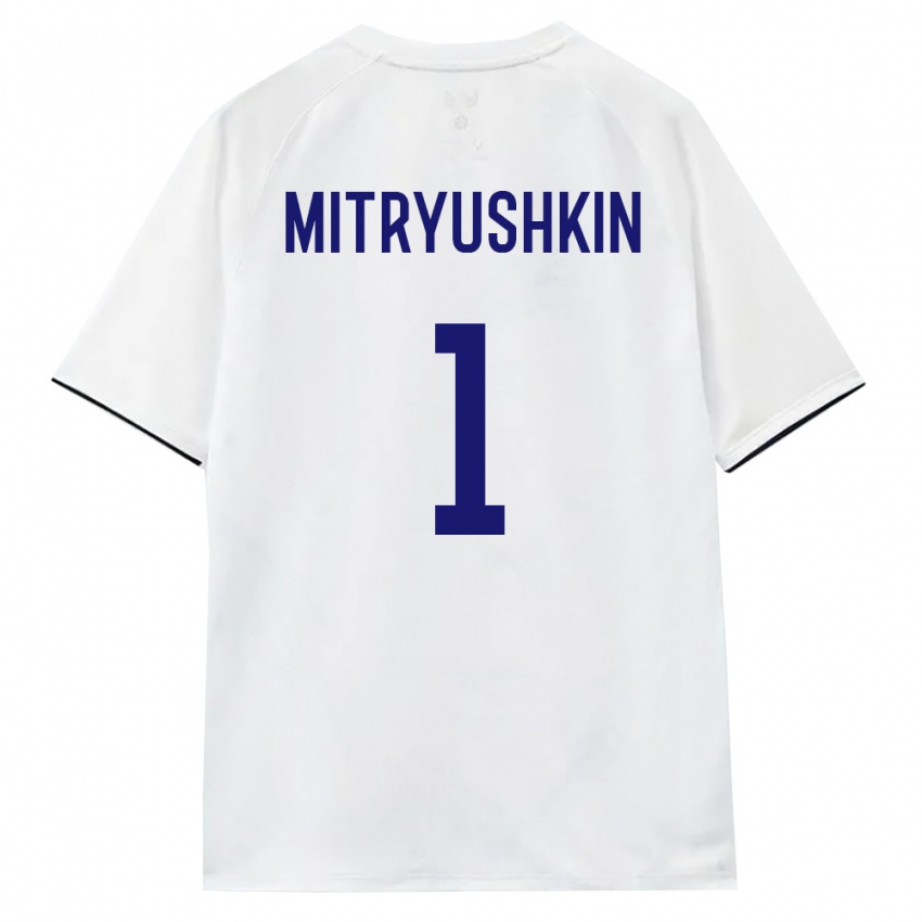 נשים רוסיה אנטון מיטריושקין #1 לבן חום שחור הרחק ג'רזי 26-28 חולצה קצרה