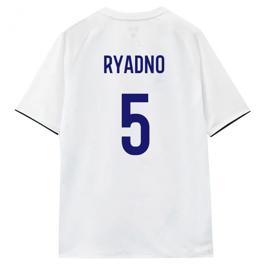 נשים רוסיה Mikhail Ryadno #5 לבן חום שחור הרחק ג'רזי 26-28 חולצה קצרה