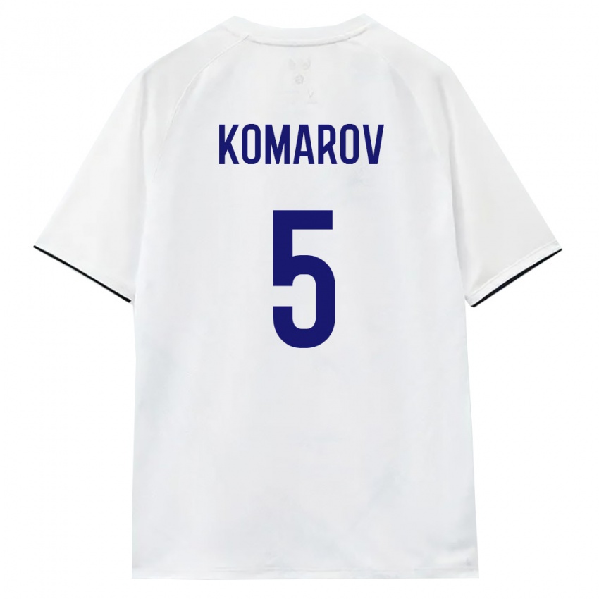 נשים רוסיה Bulat Komarov #5 לבן חום שחור הרחק ג'רזי 26-28 חולצה קצרה