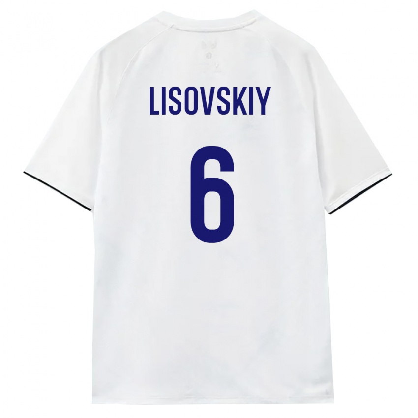 נשים רוסיה Ivan Lisovskiy #6 לבן חום שחור הרחק ג'רזי 26-28 חולצה קצרה