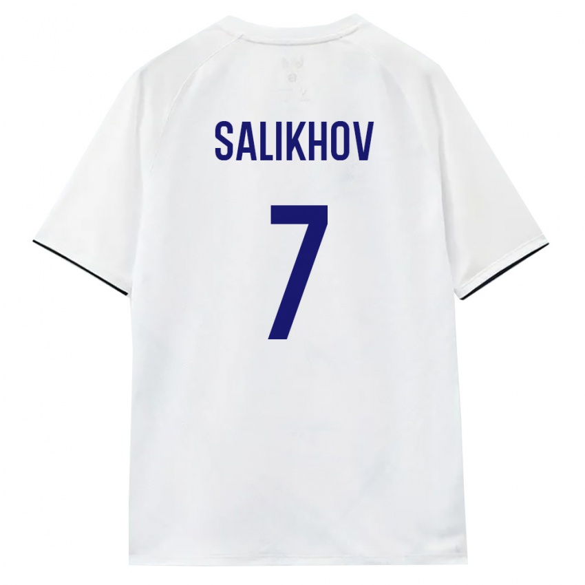 נשים רוסיה Leonid Salikhov #7 לבן חום שחור הרחק ג'רזי 26-28 חולצה קצרה