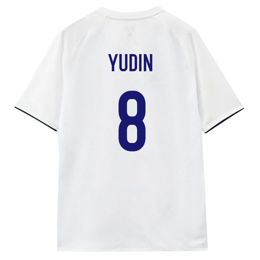 נשים רוסיה Aleksandr Yudin #8 לבן חום שחור הרחק ג'רזי 26-28 חולצה קצרה