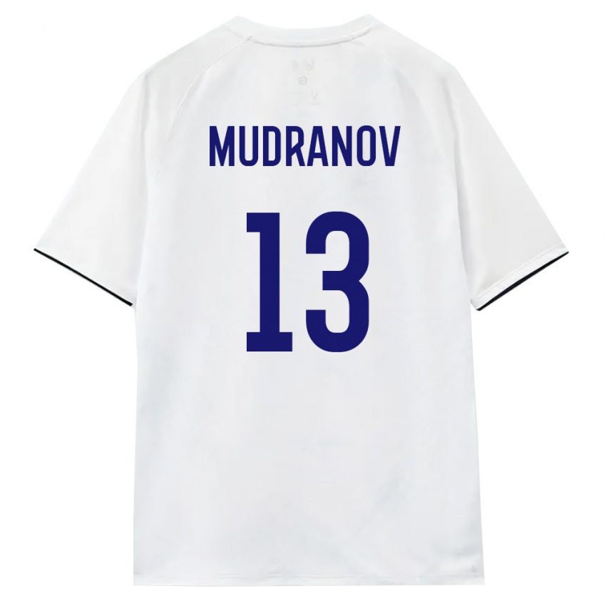 נשים רוסיה Artur Mudranov #13 לבן חום שחור הרחק ג'רזי 26-28 חולצה קצרה