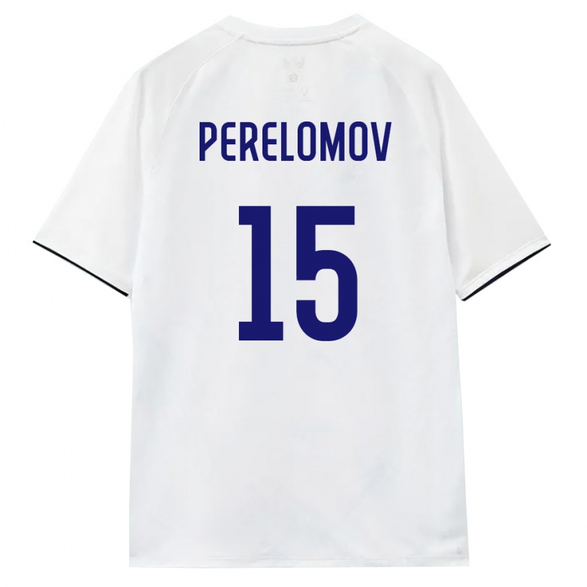 נשים רוסיה Ivan Perelomov #15 לבן חום שחור הרחק ג'רזי 26-28 חולצה קצרה