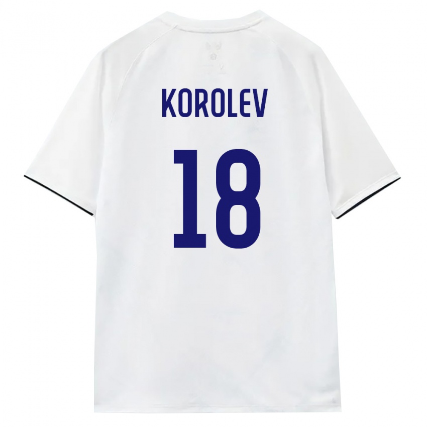 נשים רוסיה Andrey Korolev #18 לבן חום שחור הרחק ג'רזי 26-28 חולצה קצרה