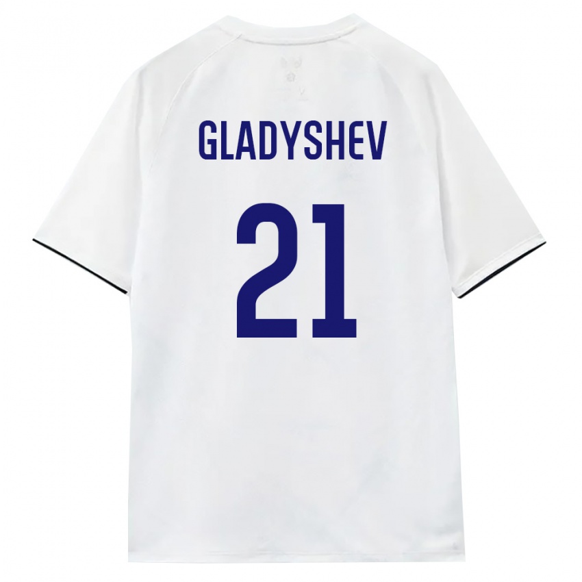 נשים רוסיה ירוסלב גלדישב #21 לבן חום שחור הרחק ג'רזי 26-28 חולצה קצרה