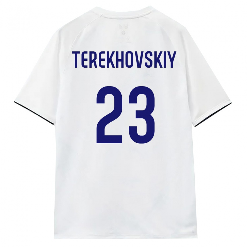נשים רוסיה Ignat Terekhovskiy #23 לבן חום שחור הרחק ג'רזי 26-28 חולצה קצרה