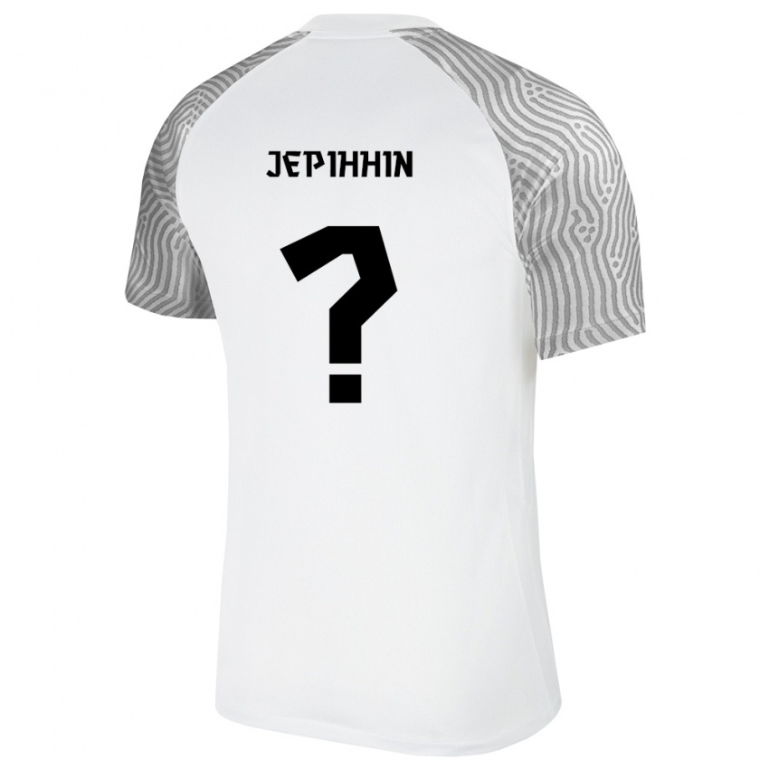 נשים אסטוניה Dimitri Jepihhin #0 לבן אפור הרחק ג'רזי 26-28 חולצה קצרה