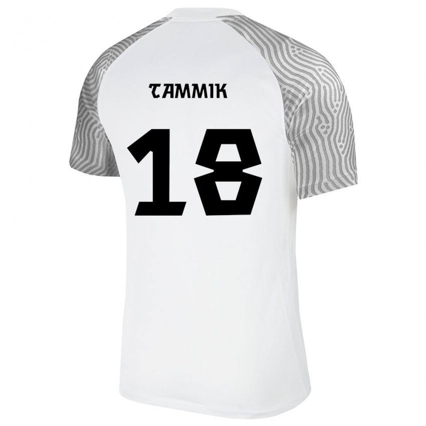 נשים אסטוניה Tanel Tammik #18 לבן אפור הרחק ג'רזי 26-28 חולצה קצרה
