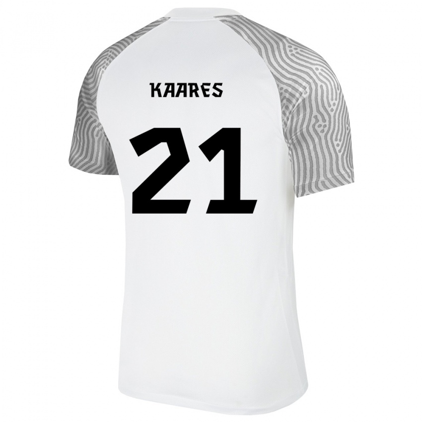 נשים אסטוניה Andero Kaares #21 לבן אפור הרחק ג'רזי 26-28 חולצה קצרה