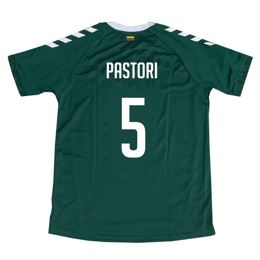נשים ליטא Matias Pastori #5 ירוק כהה לבן הרחק ג'רזי 26-28 חולצה קצרה