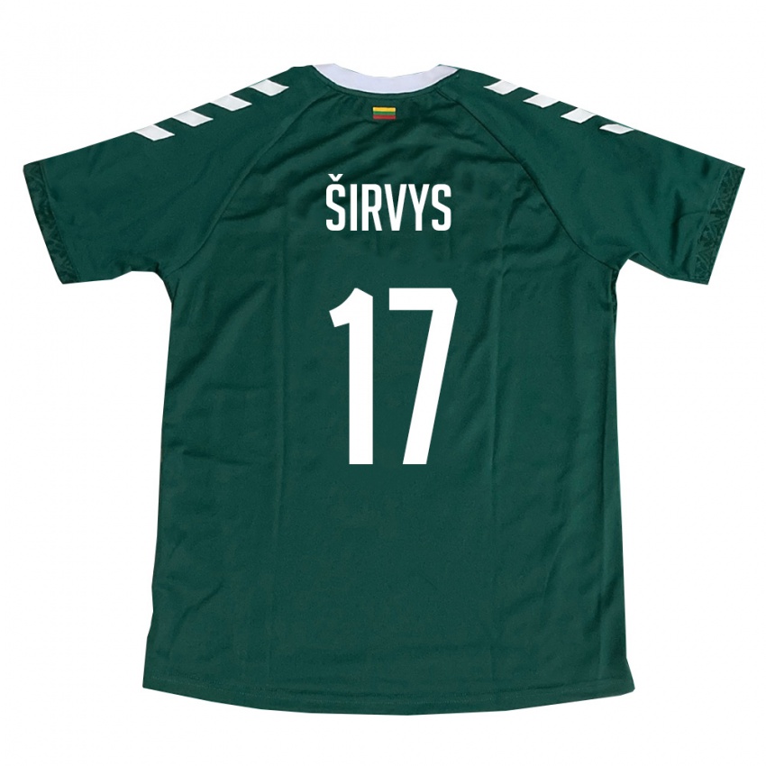 נשים ליטא Pijus Sirvys #17 ירוק כהה לבן הרחק ג'רזי 26-28 חולצה קצרה