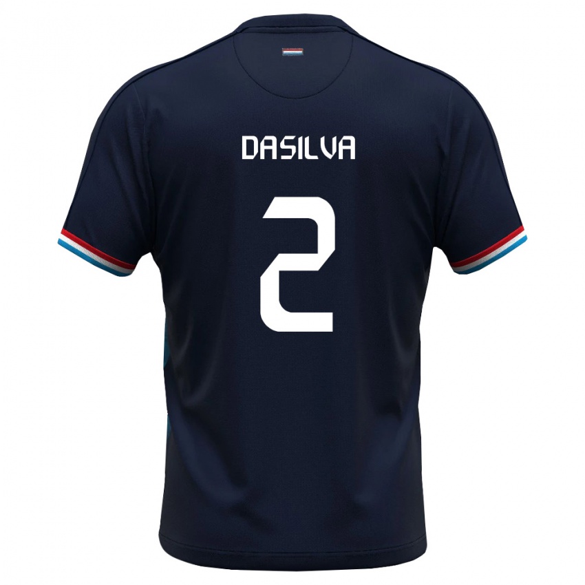 נשים לוקסמבורג Aston Da Silva #2 כחול מלכותי אדום הרחק ג'רזי 26-28 חולצה קצרה