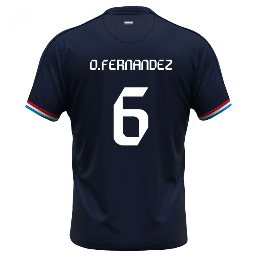 נשים לוקסמבורג Oriol Fernandez Berenguer #6 כחול מלכותי אדום הרחק ג'רזי 26-28 חולצה קצרה