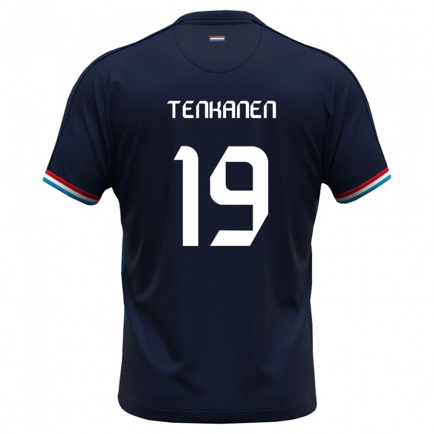 נשים לוקסמבורג Luke Tenkanen #19 כחול מלכותי אדום הרחק ג'רזי 26-28 חולצה קצרה