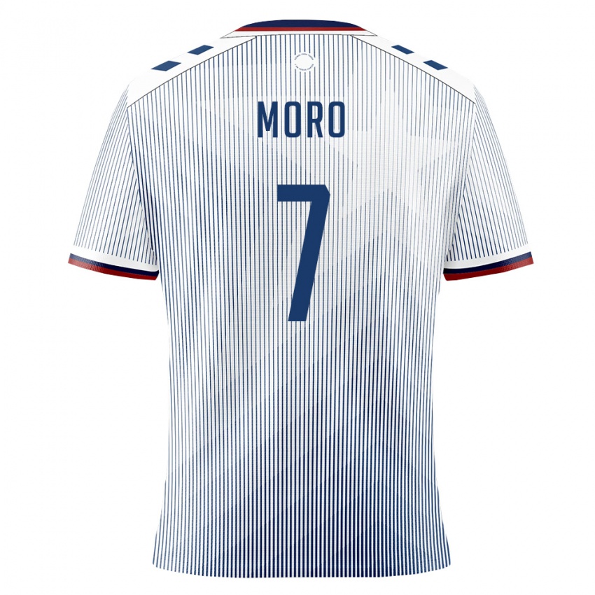 נשים פוארטו ריקו Adrián Moro #7 כחול מלכותי לבן הרחק ג'רזי 26-28 חולצה קצרה