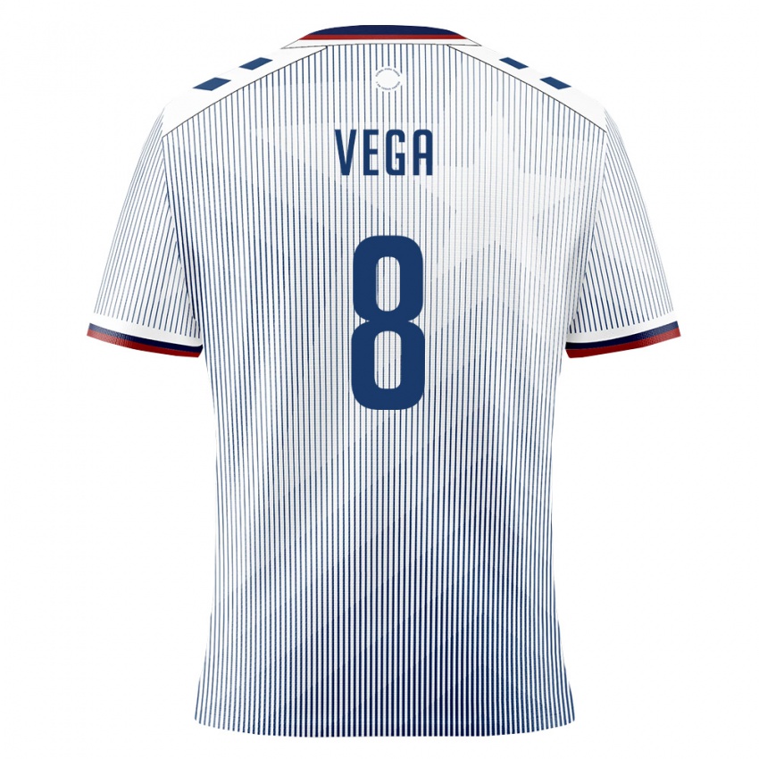 נשים פוארטו ריקו Ougir Vega #8 כחול מלכותי לבן הרחק ג'רזי 26-28 חולצה קצרה