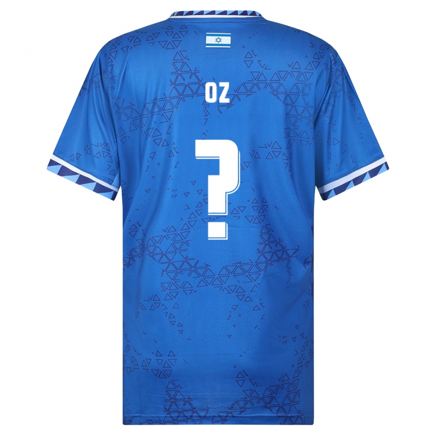 נשים ישראל Yehonatan Oz #0 כחול לבן הרחק ג'רזי 26-28 חולצה קצרה