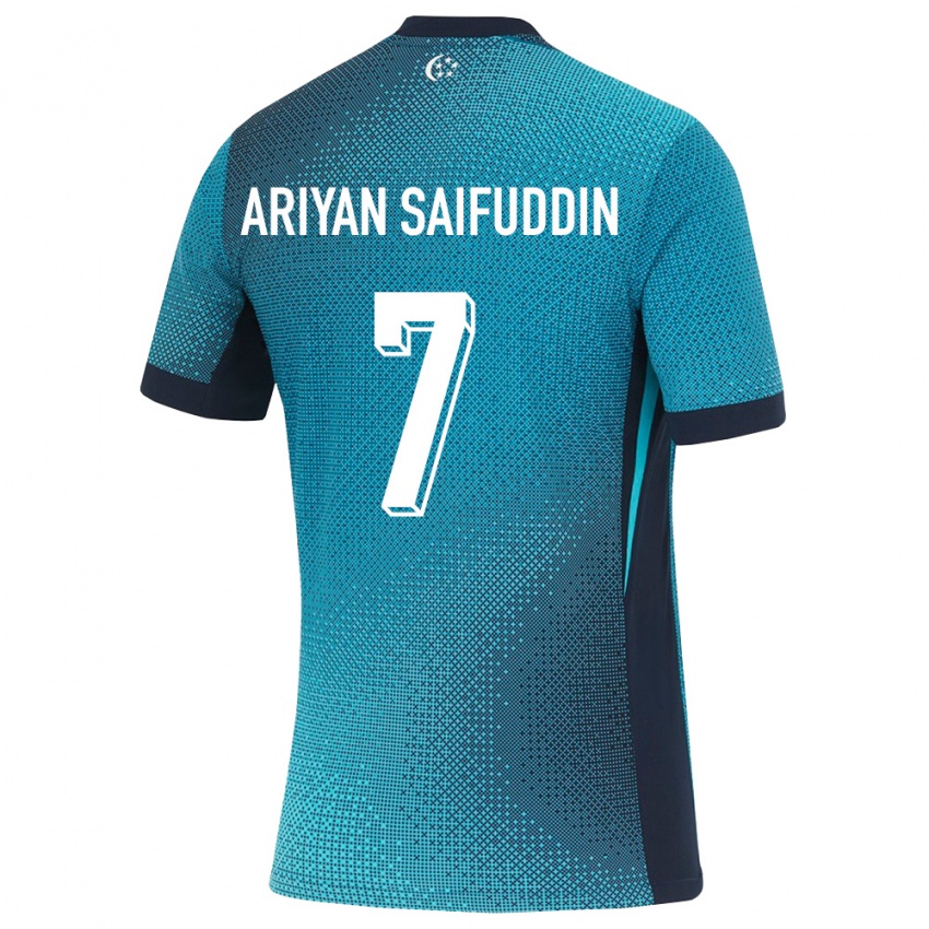 נשים סינגפור Aqif Ariyan Saifuddin #7 טורקיז כהה שחור הרחק ג'רזי 26-28 חולצה קצרה