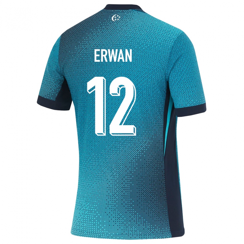 נשים סינגפור Rauf Erwan #12 טורקיז כהה שחור הרחק ג'רזי 26-28 חולצה קצרה