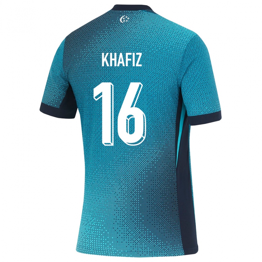 נשים סינגפור Arfan Khafiz #16 טורקיז כהה שחור הרחק ג'רזי 26-28 חולצה קצרה
