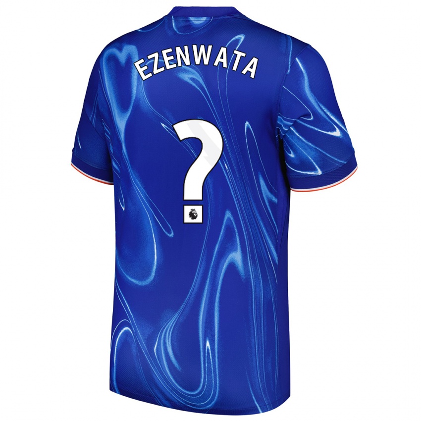 ילדים Chizaram Ezenwata #0 כחול לבן ג'רזי ביתית 2024/25 חולצה קצרה