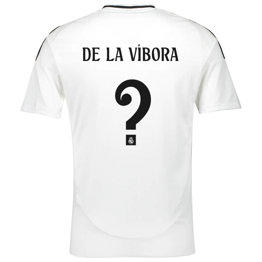 ילדים David De La Víbora #0 לָבָן ג'רזי ביתית 2024/25 חולצה קצרה