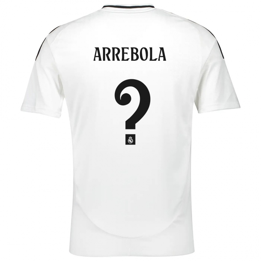 ילדים Hugo Arrebola #0 לָבָן ג'רזי ביתית 2024/25 חולצה קצרה