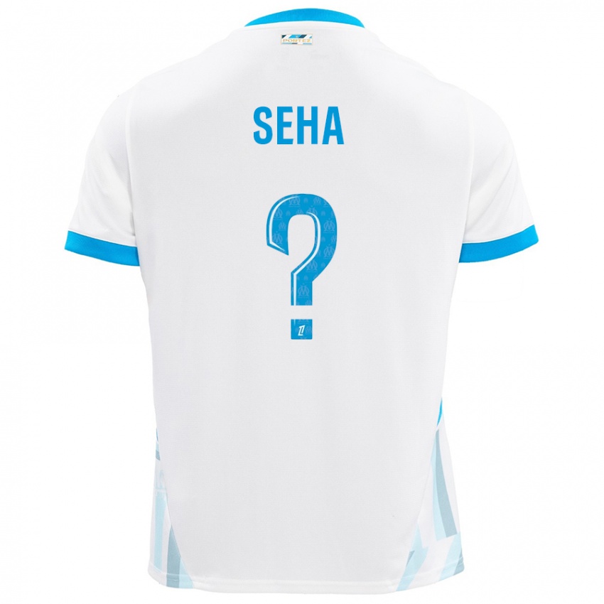 ילדים Sayha Seha #0 שמים כחולים לבנים ג'רזי ביתית 2024/25 חולצה קצרה
