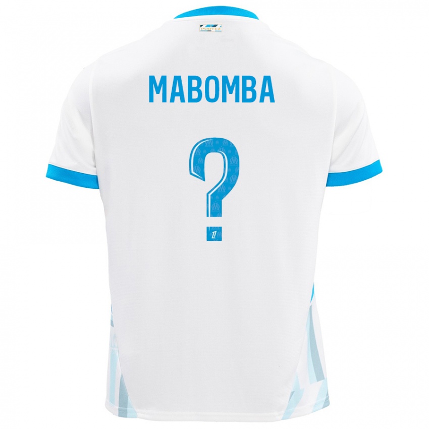 ילדים Daniel Mabomba #0 שמים כחולים לבנים ג'רזי ביתית 2024/25 חולצה קצרה