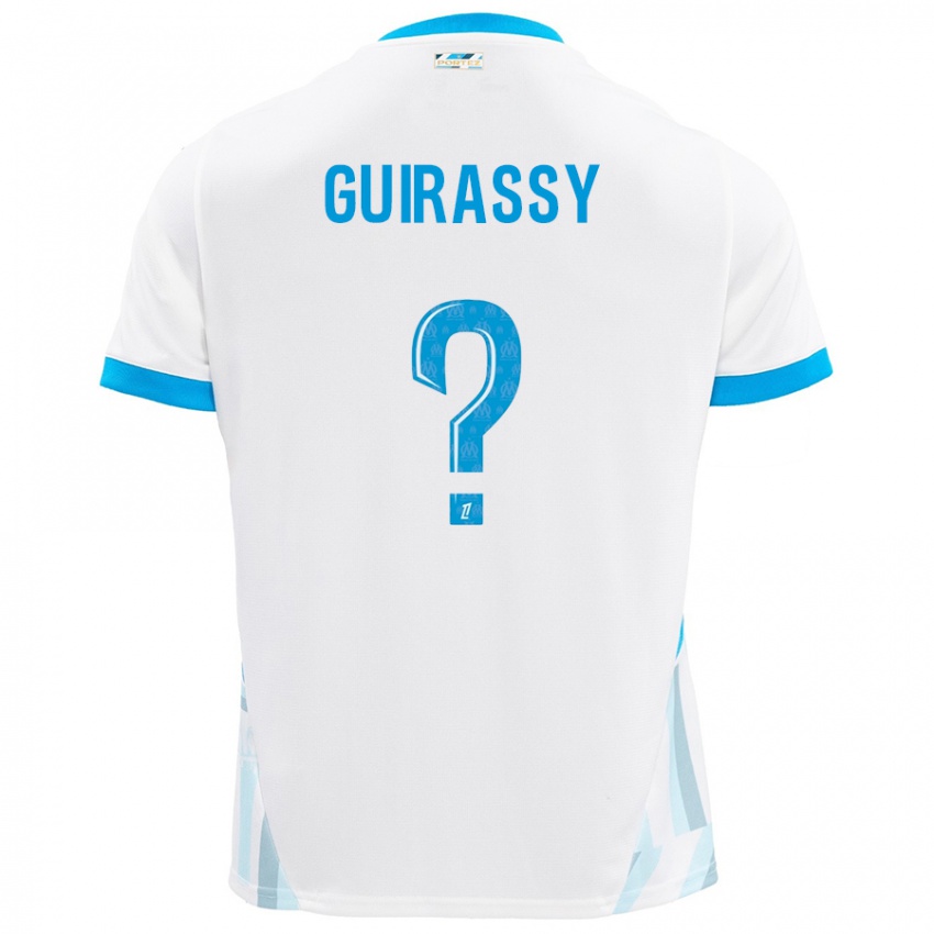 ילדים Moctar Guirassy #0 שמים כחולים לבנים ג'רזי ביתית 2024/25 חולצה קצרה