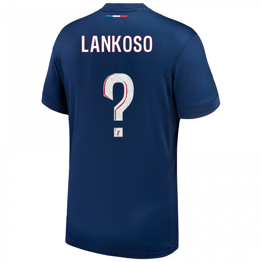 ילדים Lenny Lankoso #0 כחול נייבי לבן ג'רזי ביתית 2024/25 חולצה קצרה