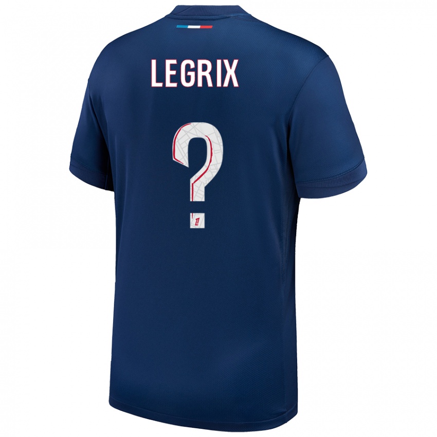 ילדים Enzo Legrix #0 כחול נייבי לבן ג'רזי ביתית 2024/25 חולצה קצרה