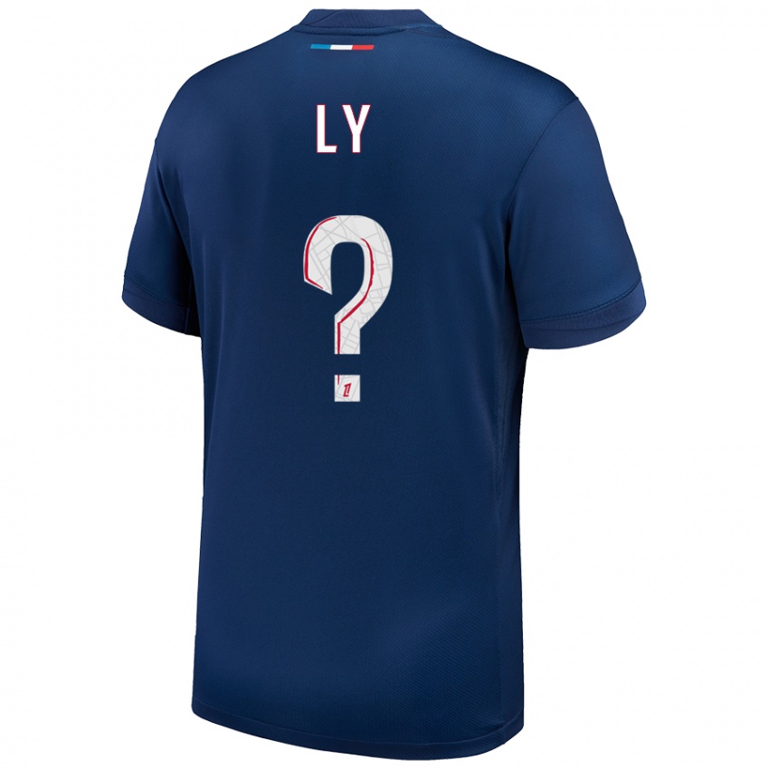 ילדים Elijah Ly #0 כחול נייבי לבן ג'רזי ביתית 2024/25 חולצה קצרה