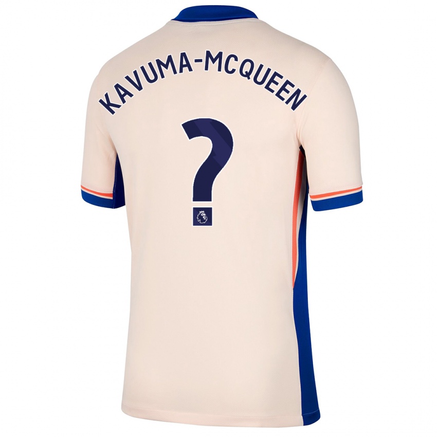ילדים Ryan Kavuma-Mcqueen #0 בז' בהיר הרחק ג'רזי 2024/25 חולצה קצרה