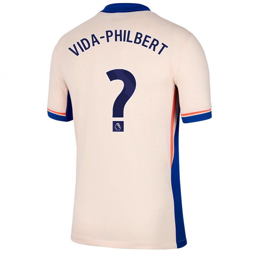 ילדים Joel Vida-Philbert #0 בז' בהיר הרחק ג'רזי 2024/25 חולצה קצרה