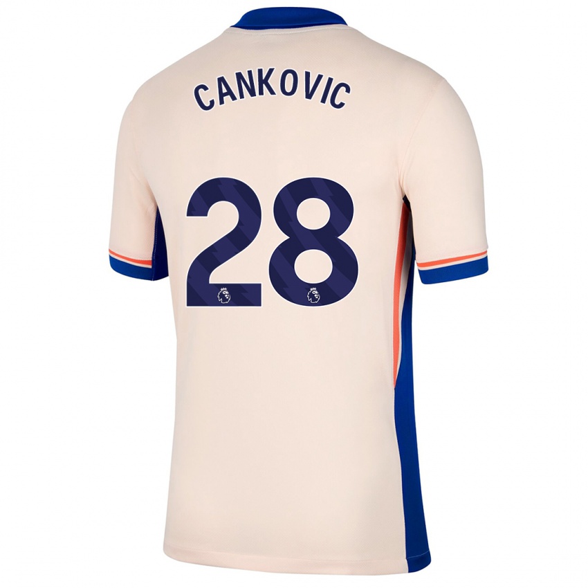 ילדים Jelena Čanković #28 בז' בהיר הרחק ג'רזי 2024/25 חולצה קצרה