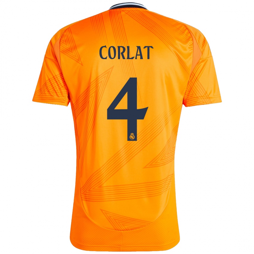 ילדים Edu Corlat #4 כָּתוֹם הרחק ג'רזי 2024/25 חולצה קצרה