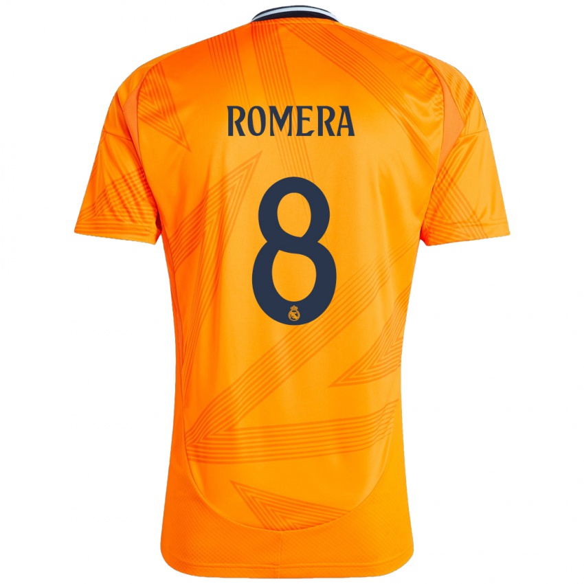 ילדים Miguel Romera #8 כָּתוֹם הרחק ג'רזי 2024/25 חולצה קצרה