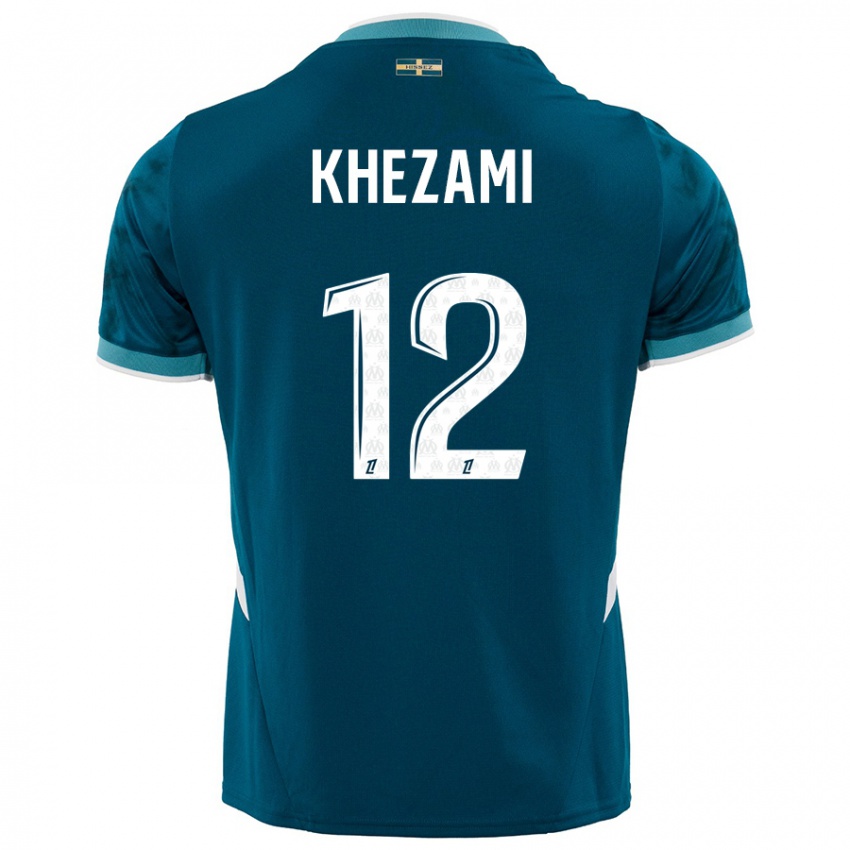 ילדים רוזלן חזאמי #12 כחול טורקיז הרחק ג'רזי 2024/25 חולצה קצרה