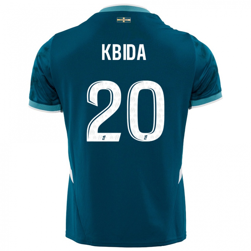 ילדים Inès Kbida #20 כחול טורקיז הרחק ג'רזי 2024/25 חולצה קצרה