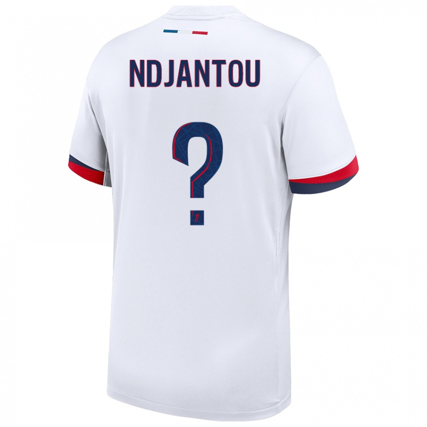 ילדים Quentin Ndjantou #0 לבן כחול אדום הרחק ג'רזי 2024/25 חולצה קצרה