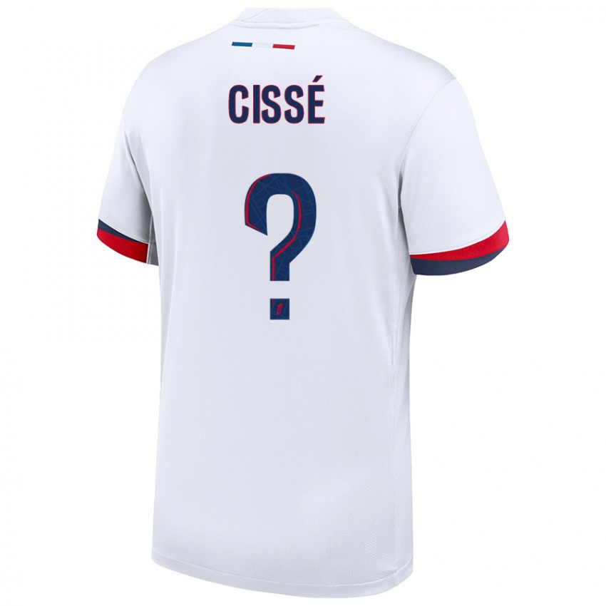 ילדים Mory Cissé #0 לבן כחול אדום הרחק ג'רזי 2024/25 חולצה קצרה