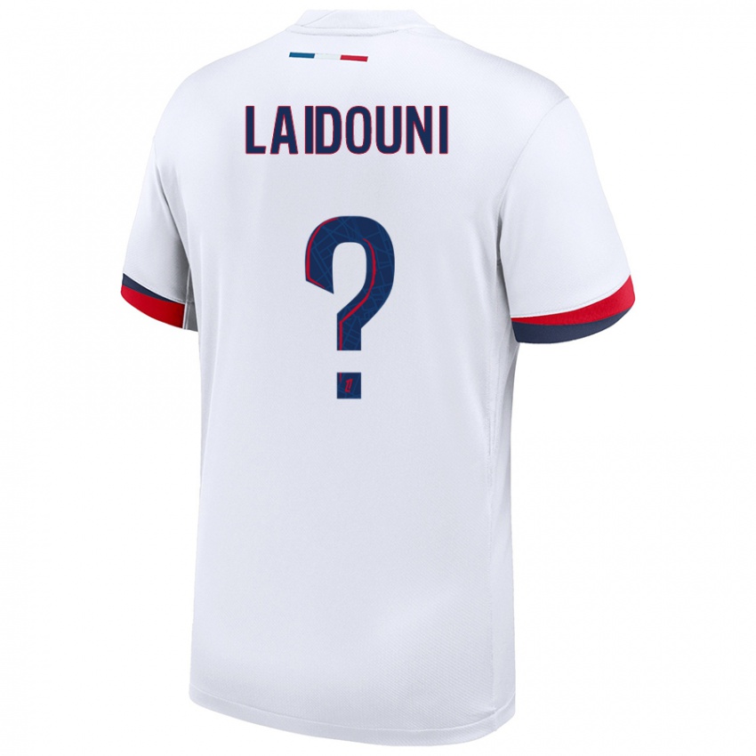 ילדים Adam Laidouni #0 לבן כחול אדום הרחק ג'רזי 2024/25 חולצה קצרה