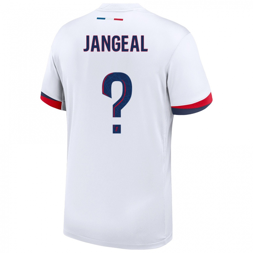 ילדים Mathis Jangeal #0 לבן כחול אדום הרחק ג'רזי 2024/25 חולצה קצרה