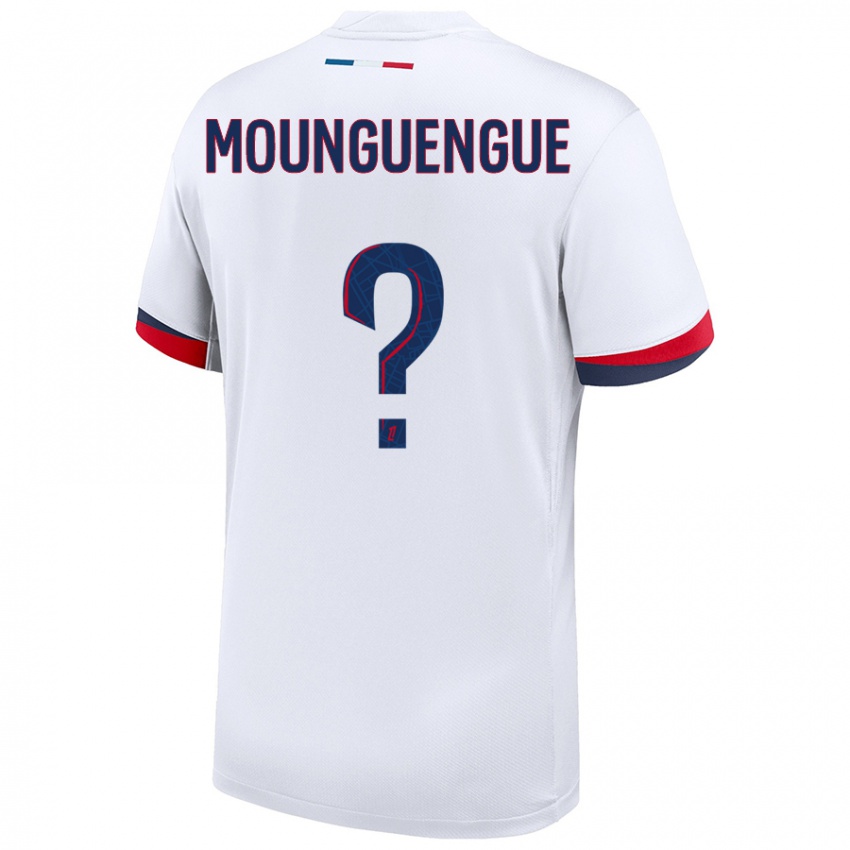 ילדים Pierre Mounguengue #0 לבן כחול אדום הרחק ג'רזי 2024/25 חולצה קצרה