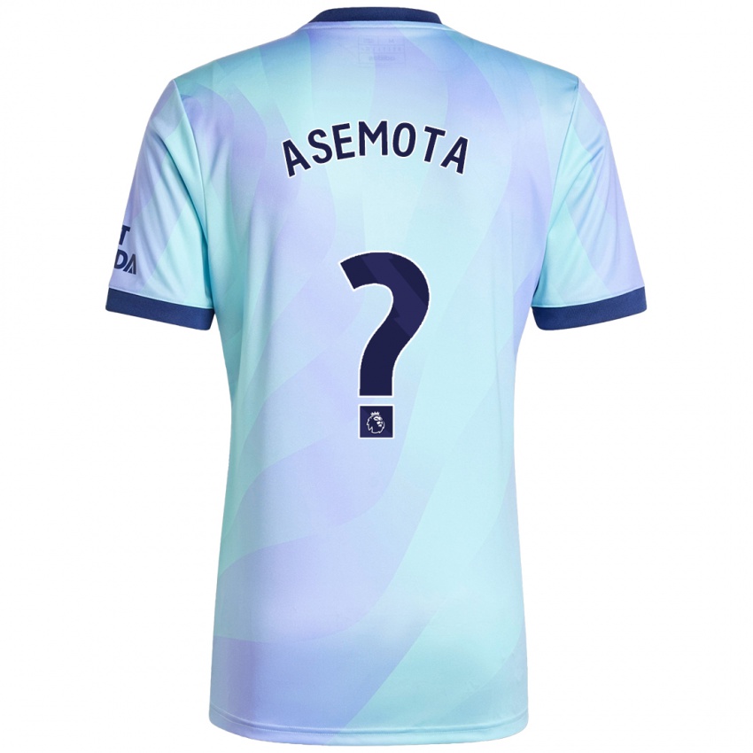 ילדים Owen Asemota #0 אקווה ג'רזי קיט שלישי 2024/25 חולצה קצרה
