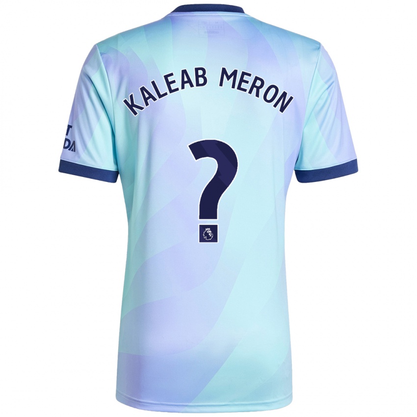 ילדים Kaleab Meron #0 אקווה ג'רזי קיט שלישי 2024/25 חולצה קצרה