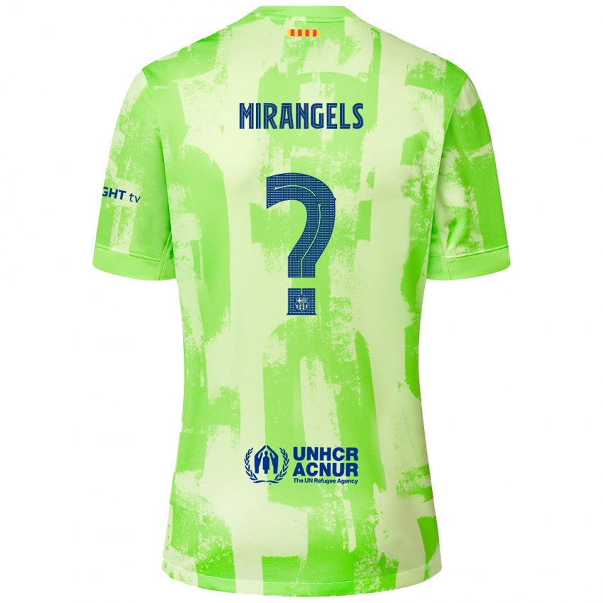 ילדים Xavi Miràngels #0 סִיד ג'רזי קיט שלישי 2024/25 חולצה קצרה