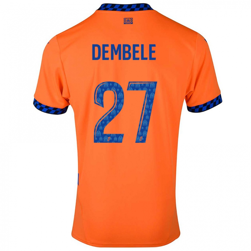 ילדים Coumba Dembélé #27 כתום כחול כהה ג'רזי קיט שלישי 2024/25 חולצה קצרה